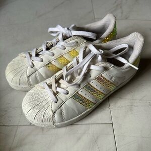 Kids Adidas Holographic Sneakers- Size 2.5